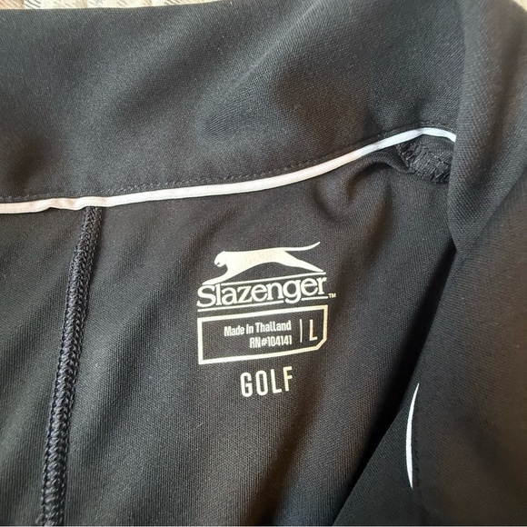 Slazenger Womens Golf Black Polo Shirt with Zipper  size L - Picture 6 of 9